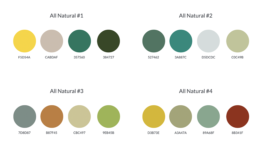 examples of natural color palettes