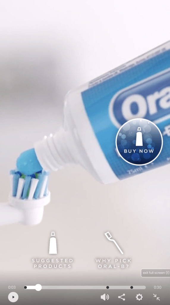 Oral B interactive video