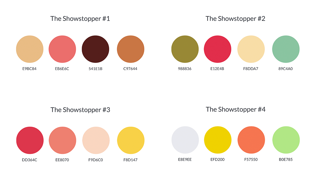 examples of showstopper color palettes