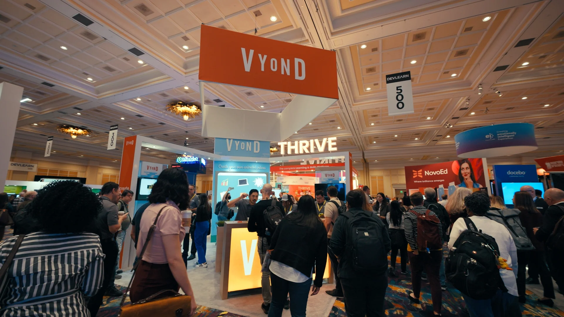 Vyond's booth at DevLearn 2022