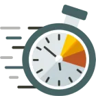 Dramatic time savings icon